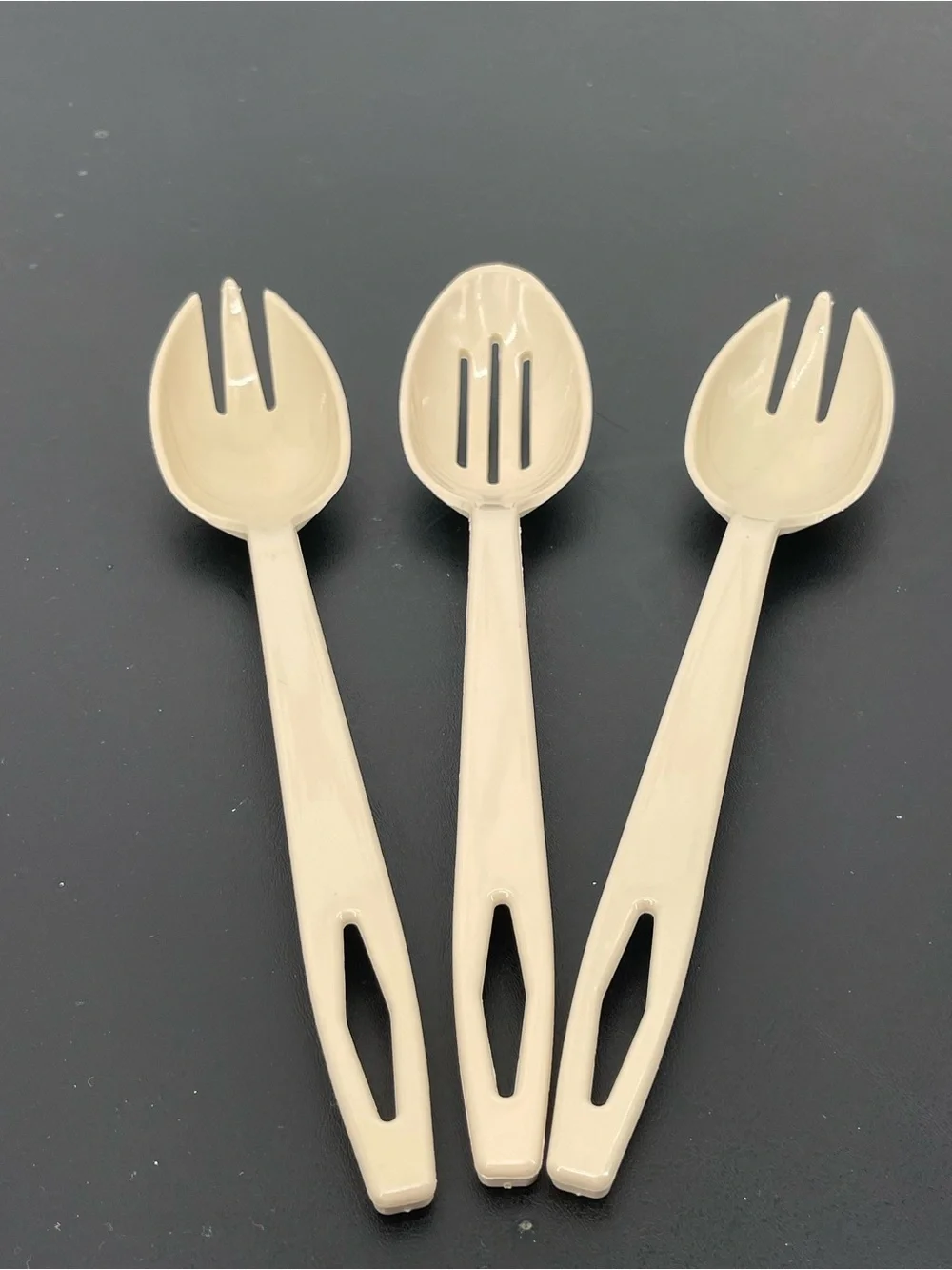 Vintage Tailor Nylon Slotted Spoon and 2 Spaghetti/Pasta Forks Made in USA